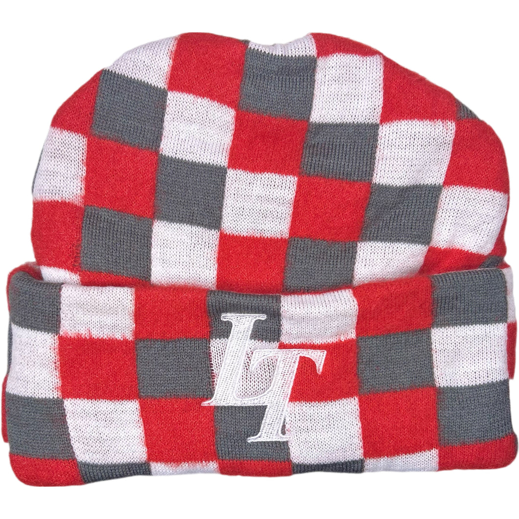 Red/Grey Block LT Beanie