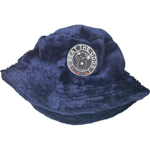 Navy Fuzzy Bucket Hat