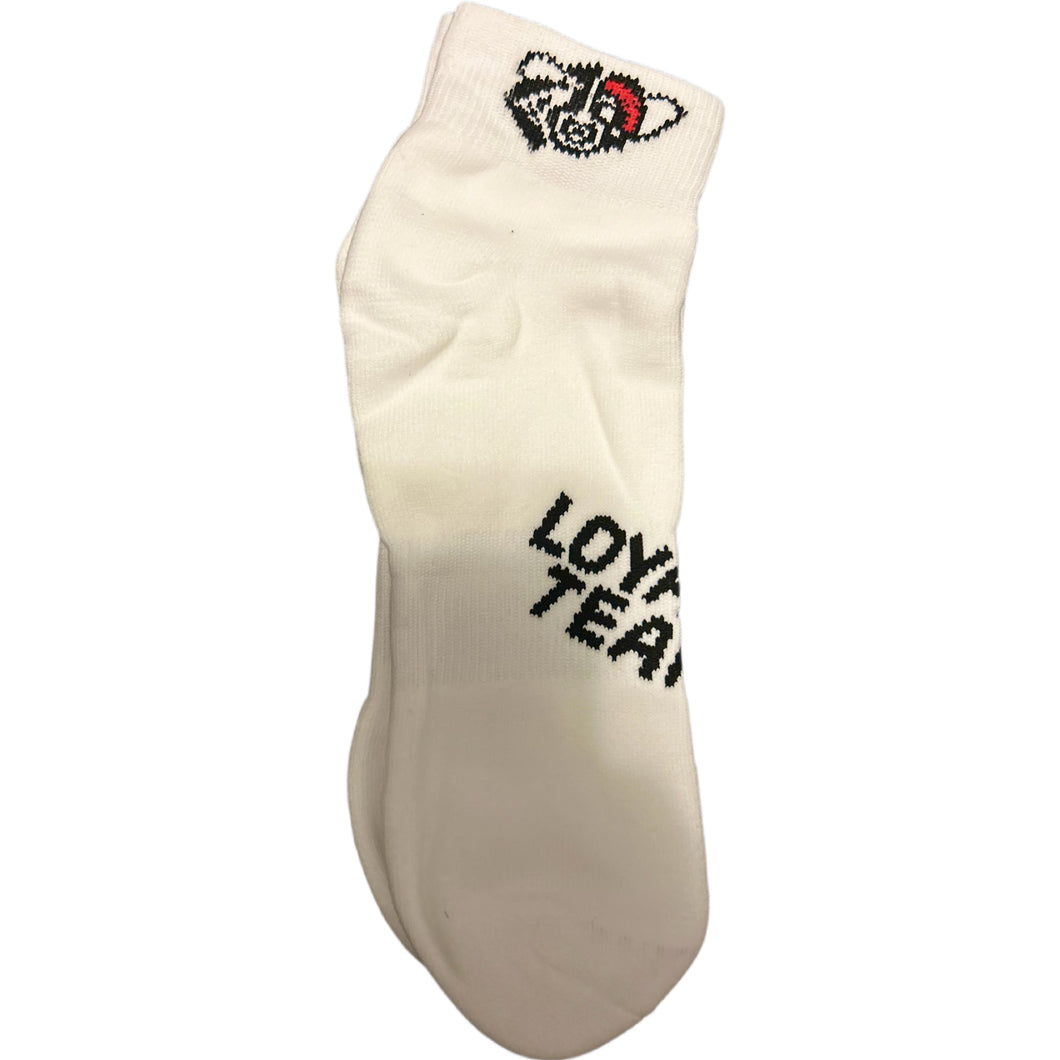 White Loyalty Team Socks